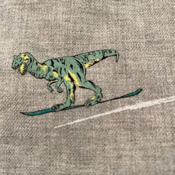 Dino water skiing Button-Down Cat & Jack dinosaur NWT M - Picture 5 of 6